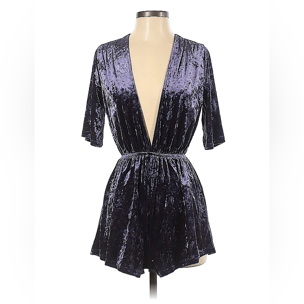 Purple velvet Tobi romper